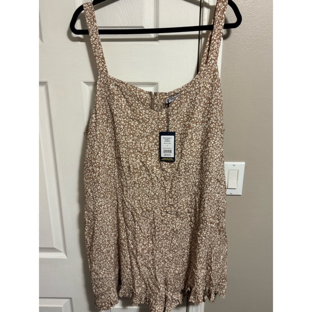 Smash + Tess X Jillian Harris Boardwalk Shorty Floral Ruffle Hem Romper